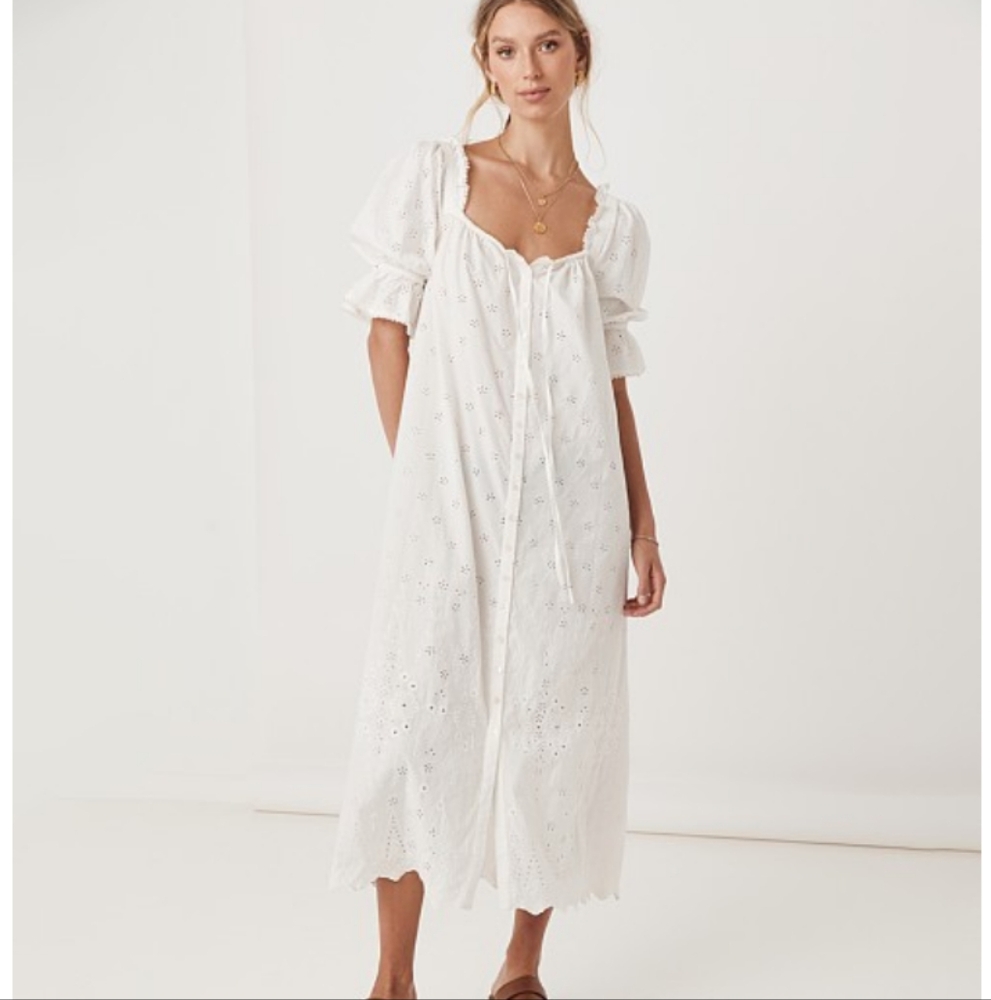 Spell & The Gypsy Collective White Eyelet Midi Dress